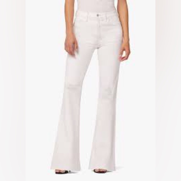 New Joe's Jeans High Rise Flare White Distressed Jeans Women’s Size 23” Long - Picture 2 of 16